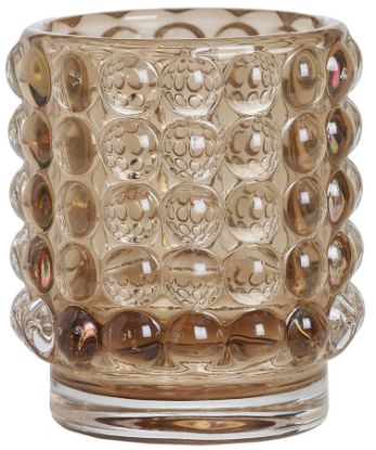 Dots telysholder 8 cm champagne