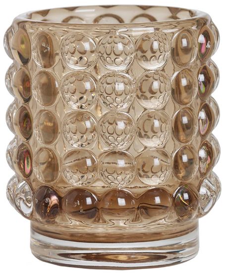 Dots telysholder 8 cm champagne