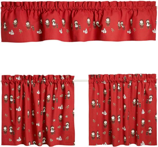 Tomte cafegardin rød