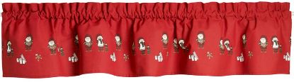 Tomte gardinkappe 45x250 rød