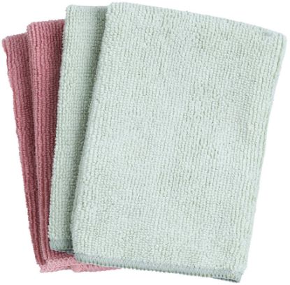 Lava mikrofiberklut 30x30 4pk grønn/blush