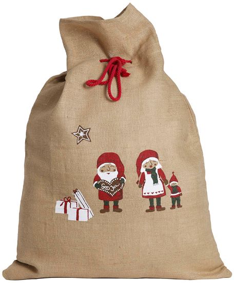 Tomte gavesekk 70x95 natur