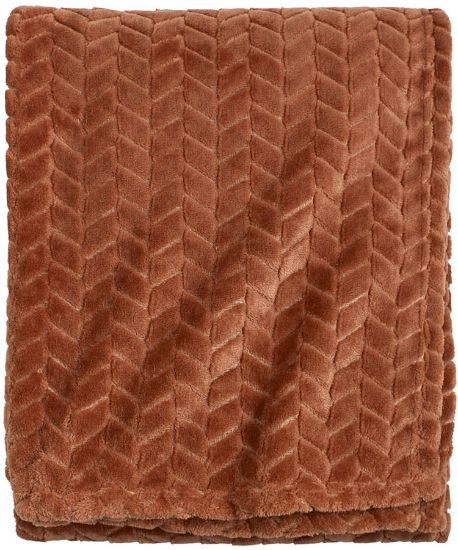 Emery pledd 130x170 rust