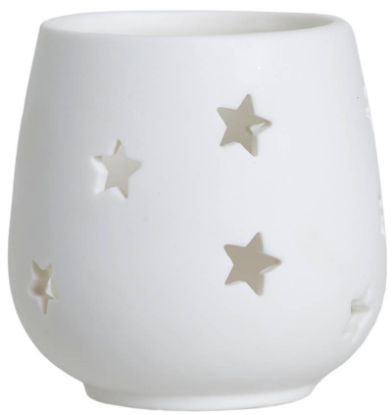 Stars telysholder 8 cm hvit