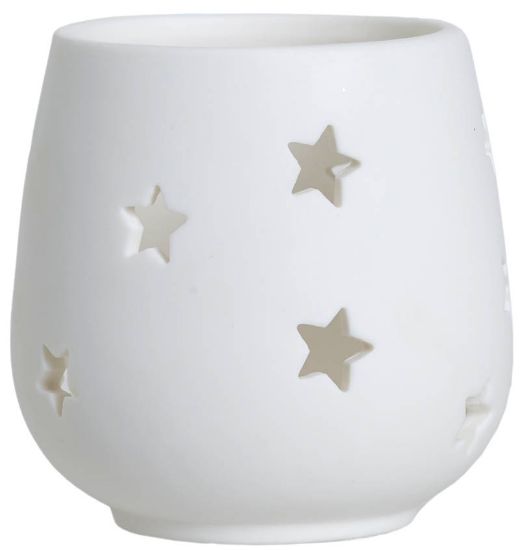 Stars telysholder 8 cm hvit