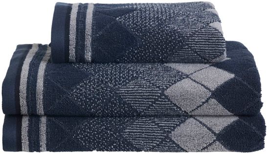 Gilbert håndkle 50x90 blå/grå
