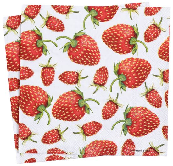 Jordbær serviett 33x33