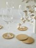 Glitter glassbrikker 4pk gull