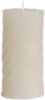 Twisty rustikk kubbelys 15 cm cream