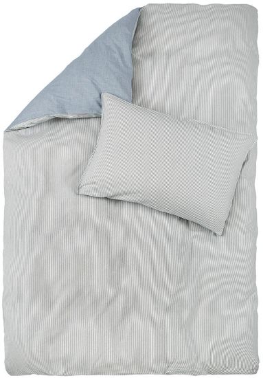 Broklyn flanellsengesett 140x200 blågrå