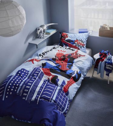 Spiderman hero bomullsengesett 140x200