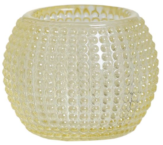 Soleil telysholder 6 cm gul