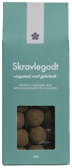 Bilde av Skravlegodt vingummi m/sjokolade & salmiakkpulver