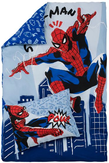 Spiderman hero bomullsengesett 140x200