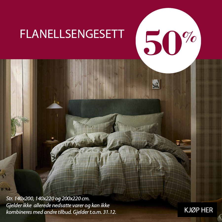 Flanellsengesett 50%