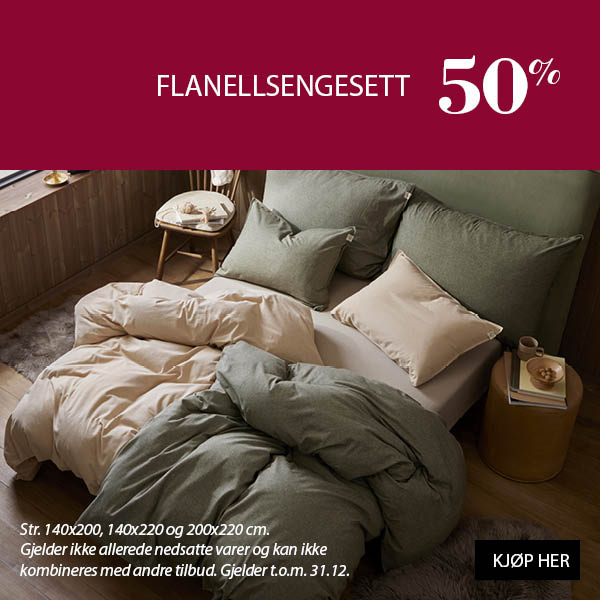 Flanellsengesett 50%