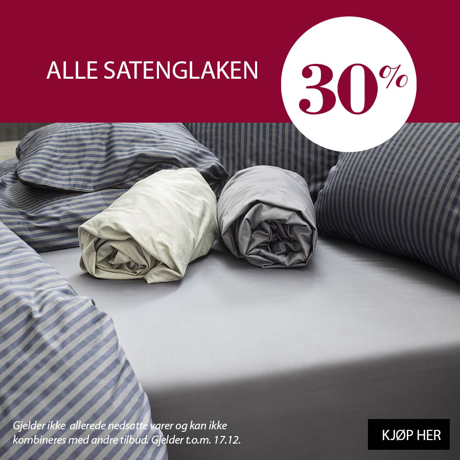 Alle satenglaken 30%