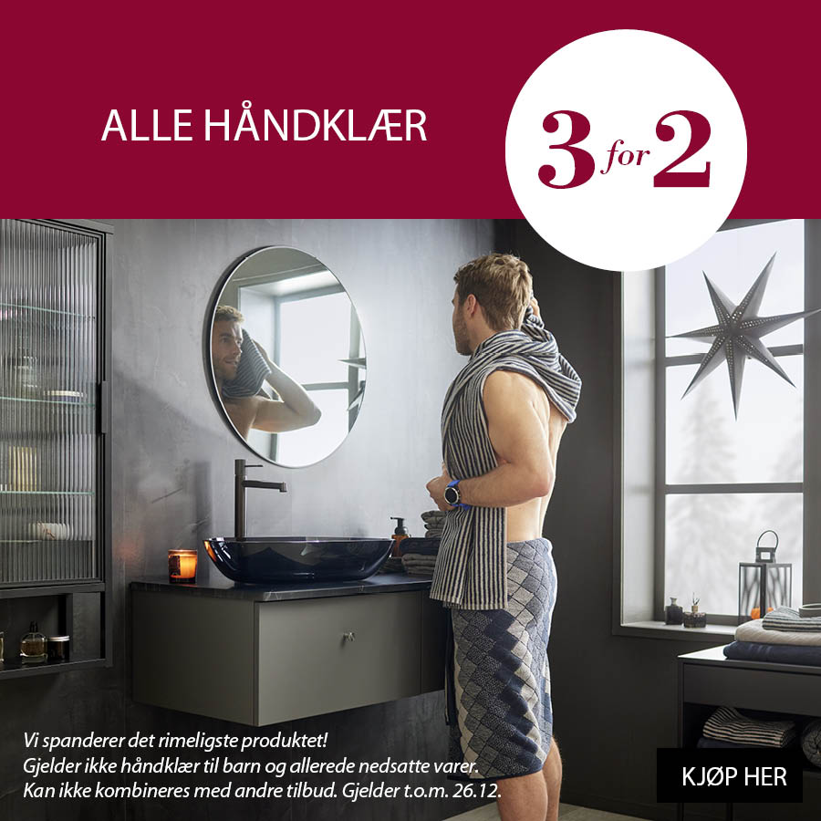 Alle håndklær 3 for 2