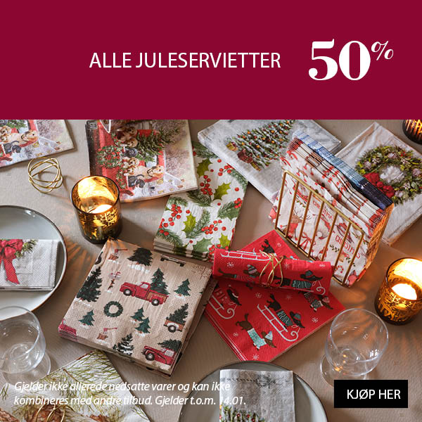 Alle juleservietter 50%