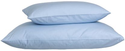 Plain cotton putevar 50x70 lys blå