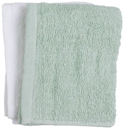 Truls håndkle 40x60 2pk grønn/hvit