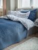 Karin sengeteppe 240x250 mørk denim