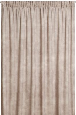 Zelda velourgardin lys beige