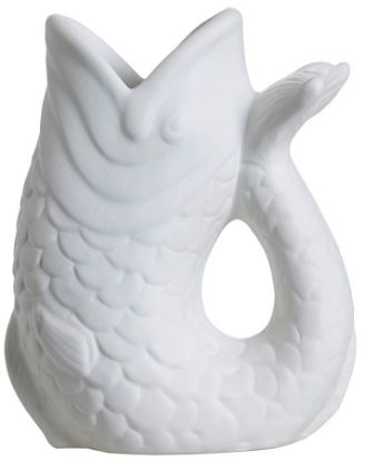 Fishy vase 17 cm hvit