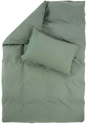 Plain cotton bomullsengesett 140x200 grønn