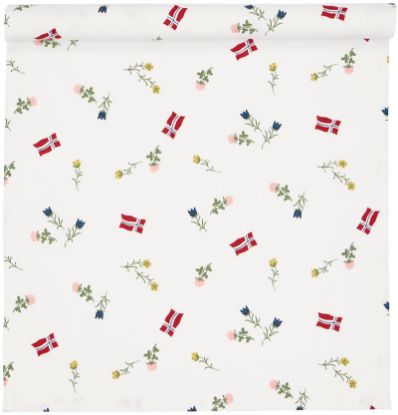 Synnøve liten bordløper 40x100 hvit