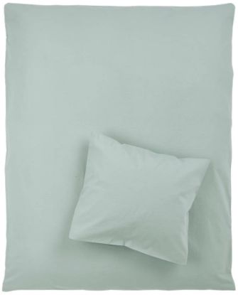 Plain cotton bomullsengesett 65x80 aqua