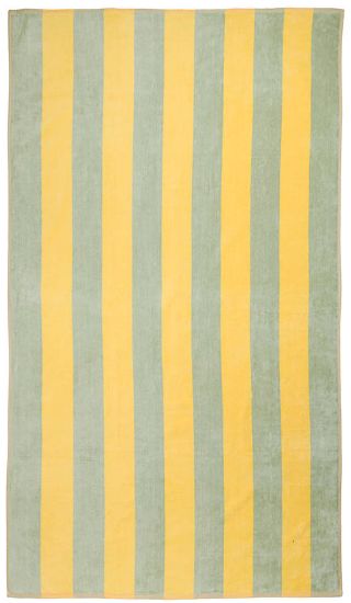 Mandal strandhåndkle 100x180 grønn/gul