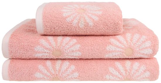 Bellis håndkle 50x90 rosa