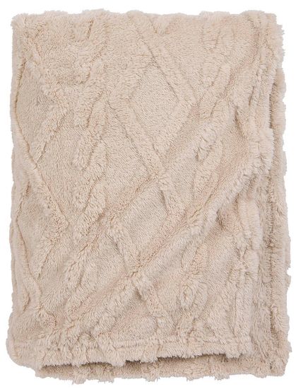 Bilde av Myrdal fleecepledd 130x170 beige