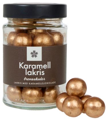 Bronze lakriskuler med karamell
