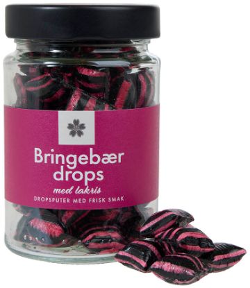 Bilde av Bringebær- og lakrisdrops