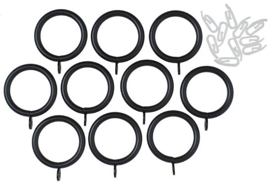 Bilde av Ringer 28mm 10pk svart metall