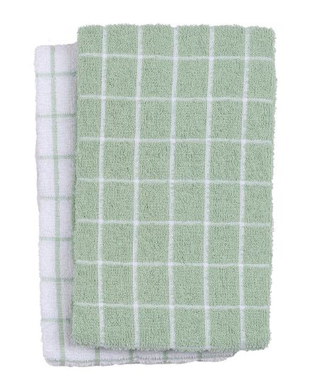 Dina kjøkkenhåndkle 2pk pistasj