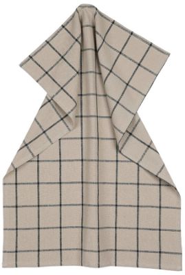 Stan lin/bomull kjøkkenhåndkle beige