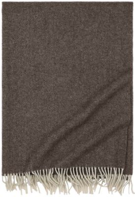 Pure kasjmir/merinoullpledd 130x170 brun