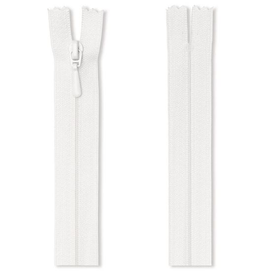 Bilde av Opti glidelås 30 cm hvit